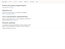 Tablet Screenshot of lua.org.pl